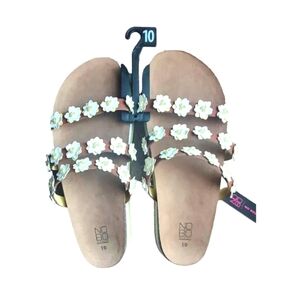 No Boundaries Women's Footbed Sandal Size 10